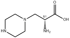 1-Piperazinepropanoic acid, α-amino-, (αR)- Structure