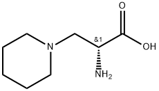 1-Piperidinepropanoic acid, α-amino-, (αR)- Structure