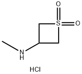 3-(Methylamino)-1lambda6-thietane-1,1-dione hydrochloride Structure