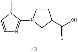 1-(1-methyl-1H-imidazol-2-yl)pyrrolidine-3-carboxylic acid hydrochloride Structure