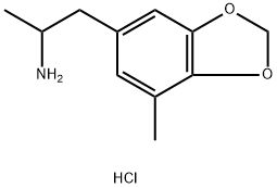 1,3-Benzodioxole-5-ethanamine, α,7-dimethyl-, hydrochloride (1:1) Structure