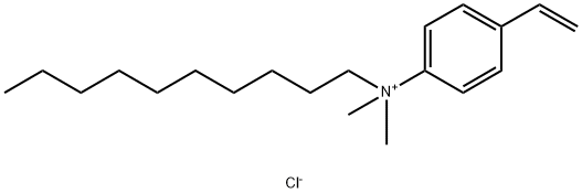 N-decy-N,N-dimethyl -4-(ethenyl)benzenaminium chloride (1:1) Structure