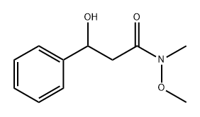 3-hydroxy-N-methoxy-N-methyl-3-phenylpropanamide 구조식 이미지