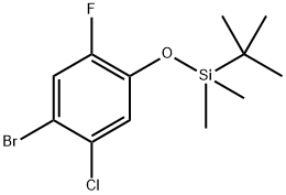 (4-bromo-5-chloro-2-fluorophenoxy)(tert-butyl)dimethylsilane Structure