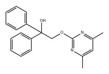 Benzenemethanol, α-[[(4,6-dimethyl-2-pyrimidinyl)oxy]methyl]-α-phenyl- 구조식 이미지