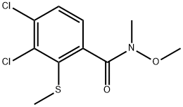 3,4-Dichloro-N-methoxy-N-methyl-2-(methylthio)benzamide Structure