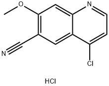 6-Quinolinecarbonitrile, 4-chloro-7-methoxy-, hydrochloride (1:1) Structure