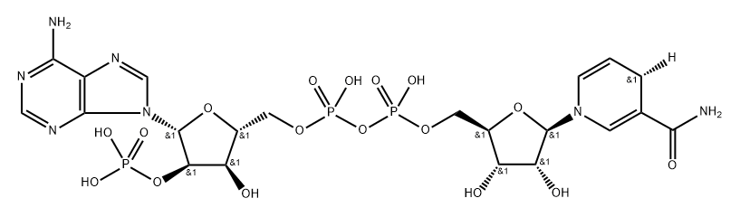 Adenosine 5'-(trihydrogen diphosphate), 2'-(dihydrogen phosphate), P'→5'-ester with (4S)-1,4-dihydro-1-β-D-ribofuranosyl-3-pyridine-4-t-carboxamide (9CI) Structure