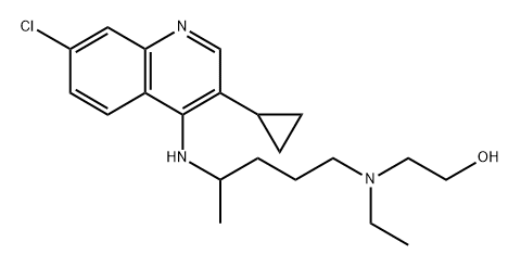 Ethanol, 2-[[4-[(7-chloro-3-cyclopropyl-4-quinolinyl)amino]pentyl]ethylamino]- Structure