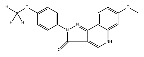 3H-Pyrazolo[4,3-c]quinolin-3-one, 2,5-dihydro-7-methoxy-2-[4-(methoxy-d3)phenyl]- Structure