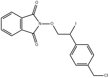 2-[2-[4-(Chloromethyl)phenyl]-2-iodoethoxy]-1H-isoindole-1,3(2H)-dione Structure