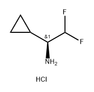 Cyclopropanemethanamine, α-(difluoromethyl)-, hydrochloride (1:1), (αS)- Structure