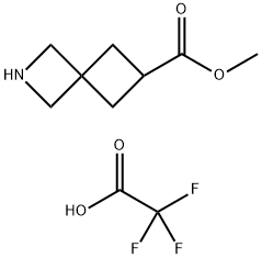 2-Azaspiro[3.3]heptane-6-carboxylic acid, methyl ester, 2,2,2-trifluoroacetate (1:1) Structure