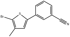 3-(5-Bromo-4-methyl-2-thienyl)benzonitrile Structure