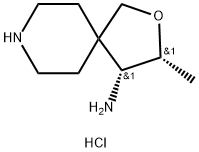 (3R,4R)-3-Methyl-2-oxa-8-azaspiro[4.5]decan-4-amine hydrochloride Structure