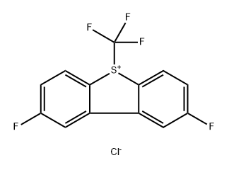 Dibenzothiophenium, 2,8-difluoro-5-(trifluoromethyl)-, chloride (1:1) Structure