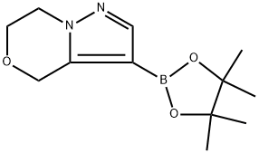 4H-Pyrazolo[5,1-c][1,4]oxazine, 6,7-dihydro-3-(4,4,5,5-tetramethyl-1,3,2-dioxaborolan-2-yl)- 구조식 이미지