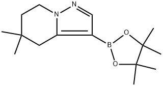 5,5-Dimethyl-3-(4,4,5,5-tetramethyl-1,3,2-dioxaborolan-2-yl)-4,5,6,7-tetrahydropyrazolo[1,5-a]pyridine Structure