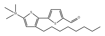 3'-Octyl-5'-(trimethylsilyl)-[2,2'-bithiophene]-5-carbaldehyde Structure