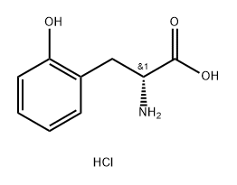 (R)-2-AMINO-3-(2-HYDROXYPHENYL)PROPANOIC ACID HCl 구조식 이미지