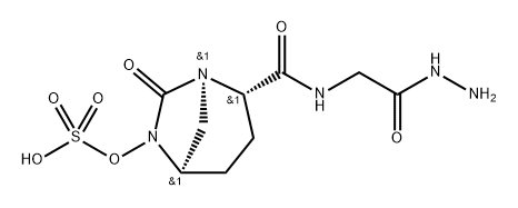 (1R,2S,5R)-2-((2-(hydrazineyloxy)-2-oxoethyl)carbamoyl)-7-oxo-1,6-diazabicyclo[3.2.1]octan-6-yl hydrogen sulfate Structure