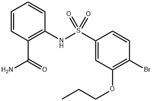 2-(4-bromo-3-propoxyphenylsulfonamido)benzamide2-(4-bromo-3-PROPOXYbenzeneSulfonamide)benzamide 구조식 이미지