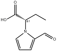 1H-Pyrrole-1-acetic acid, α-ethyl-2-formyl-, (αS)- 구조식 이미지