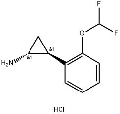 trans-2-[2-(difluoromethoxy)phenyl]cyclopropan-1-amine hydrochloride Structure