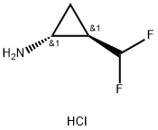 Rac-(1R,2R)-2-(difluoromethyl)cyclopropan-1-amine HCl Structure