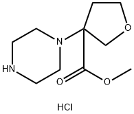 methyl 3-(piperazin-1-yl)oxolane-3-carboxylate dihydrochloride Structure