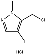 5-(chloromethyl)-4-iodo-1-methyl-1H-pyrazole hydrochloride Structure