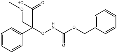 Benzeneacetic acid, α-(methoxymethyl)-α-[[[(phenylmethoxy)carbonyl]amino]oxy]- Structure