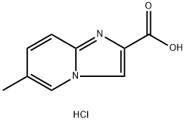 Imidazo[1,2-a]pyridine-2-carboxylic acid, 6-methyl-, hydrochloride (1:1) Structure