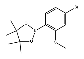 2-(4-Bromo-2-(methylthio)phenyl)-4,4,5,5-tetramethyl-1,3,2-dioxaborolane Structure