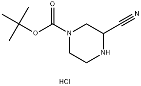 1-N-Boc-3-cyanopiperazinedihydrochloride Structure