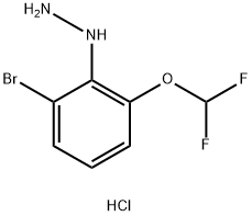 [2-bromo-6-(difluoromethoxy)phenyl]hydrazine hydrochloride Structure