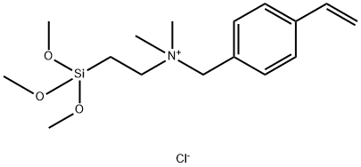 4-ethenyl-N,N-dimethyl-N-[2-(trimethoxysilyl)ethyl]  benzenemethanaminium chloride (1:1) Structure