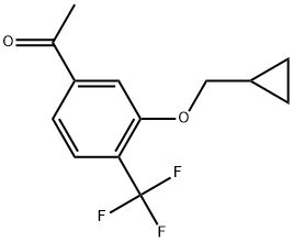 1-[3-(Cyclopropylmethoxy)-4-(trifluoromethyl)phenyl]ethanone Structure