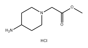 1-Piperidineacetic acid, 4-amino-, methyl ester, hydrochloride (1:1) Structure