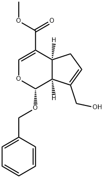 (1R,4aS,7aS)-Methyl 1-(benzyloxy)-7-(hydroxymethyl)-1,4a,5,7a-tetrahydrocyclopenta[c]pyran-4-carboxylate Structure