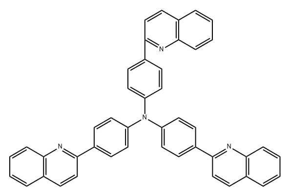 4-(2-Quinolinyl)-N,N-bis[4-(2-quinolinyl)phenyl]benzenamine Structure