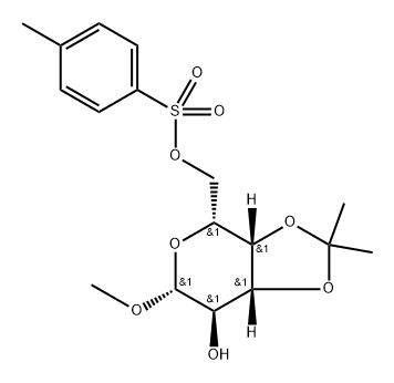 β-D-Galactopyranoside, methyl 3,4-O-(1-methylethylidene)-, 6-(4-methylbenzenesulfonate) Structure