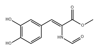 Methyl (Z)-3-(3,4-dihydroxyphenyl)-2-formamidoacrylate 구조식 이미지