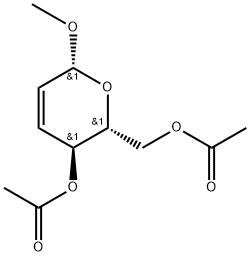 메틸4-O,6-O-디아세틸-2,3-디데옥시-β-D-에리트로-헥사-2-에노피라노시드 구조식 이미지