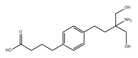 4-(4-(3-Amino-4-hydroxy-3-(hydroxymethyl)butyl)phenyl)butanoic acid 구조식 이미지