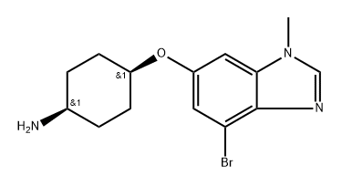 (1s,4s)-4-(4-bromo-1-methyl-1H-benzo[d]imidazol-6-yloxy)cyclohexanamine 구조식 이미지