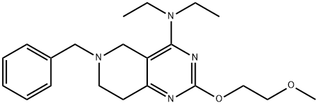 N,N-Diethyl-5,6,7,8-tetrahydro-2-(2-methoxyethoxy)-6-(phenylmethyl)pyrido[4,3-d]pyrimidin-4-amine Structure