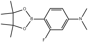 3-Fluoro-N,N-dimethyl-4-(4,4,5,5-tetramethyl-1,3,2-dioxaborolan-2-yl)benzenamine Structure