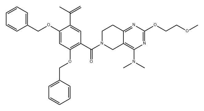 [4-(Dimethylamino)-7,8-dihydro-2-(2-methoxyethoxy)pyrido[4,3-d]pyrimidin-6(5H)-yl][5-(1-methylethenyl)-2,4-bis(phenylmethoxy)phenyl]methanone Structure