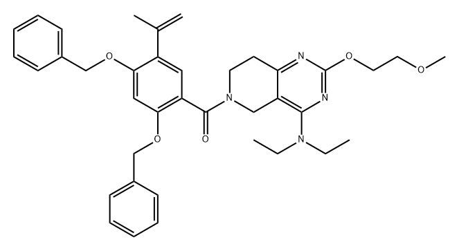 [4-(Diethylamino)-7,8-dihydro-2-(2-methoxyethoxy)pyrido[4,3-d]pyrimidin-6(5H)-yl][5-(1-methylethenyl)-2,4-bis(phenylmethoxy)phenyl]methanone Structure